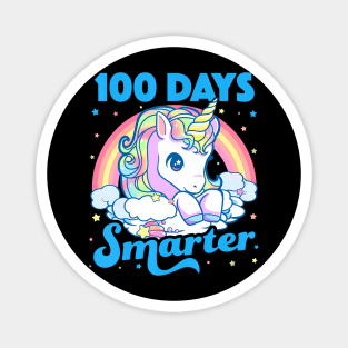 100 Days Smarter Unicorn Girls Teacher 100th Day of School Magnet